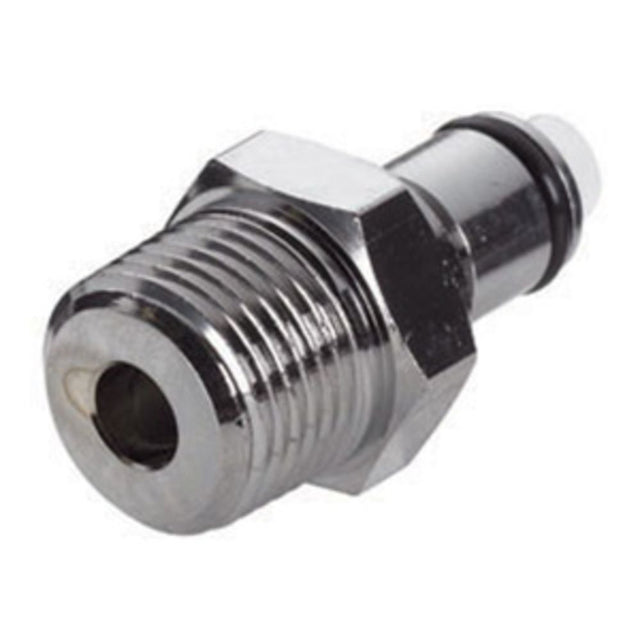 LCD24004BSPT Valved Male Thread Coupling Insert 1/4 BSPT