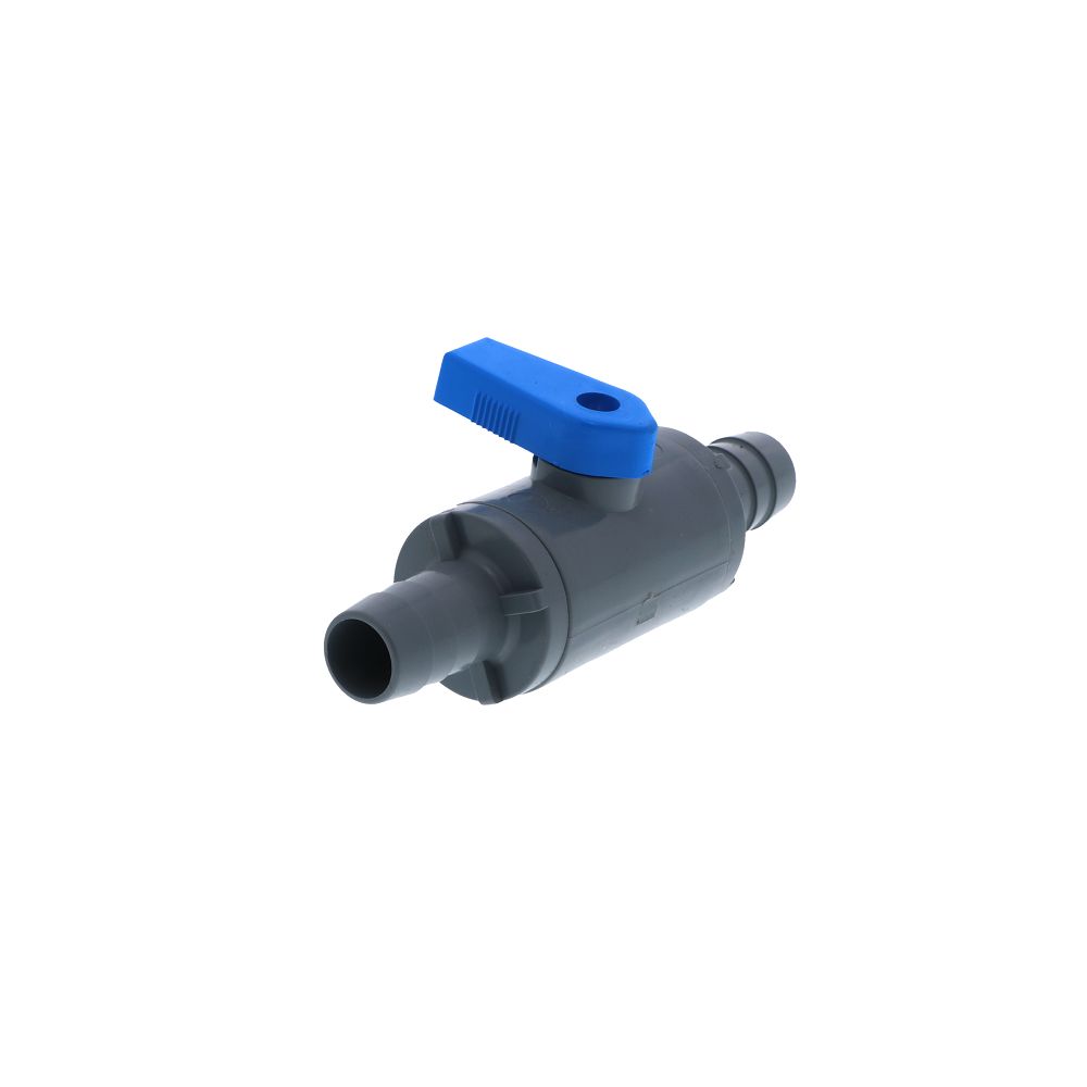 SMC Inline Ball Valve PVC Barb - 1/2 ID Barb x 1/2 ID Barb