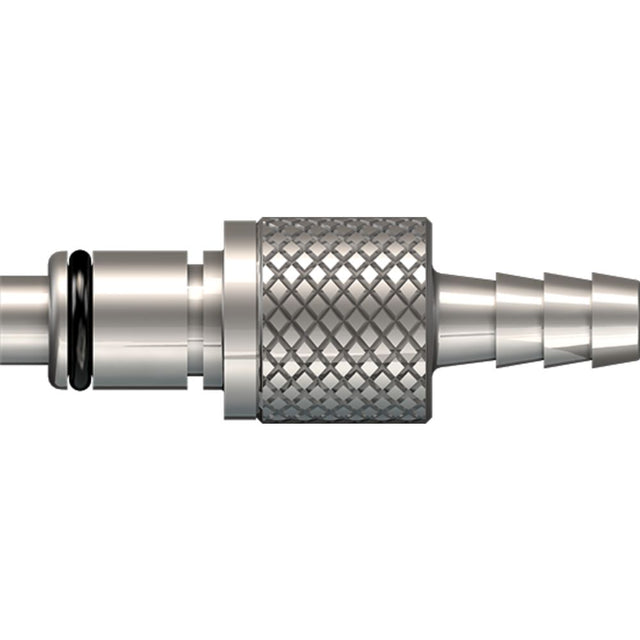 LinkTech 40CB Series Straight Male, Valved 1/4"HB, Chrome Brass, Buna N