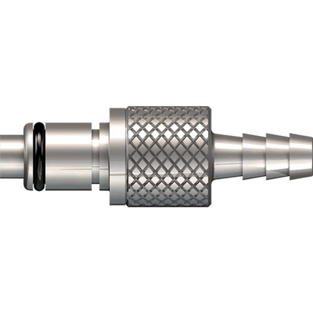 LinkTech 40CB Series Straight Male, Valved 1/4"HB, Chrome Brass, Buna N