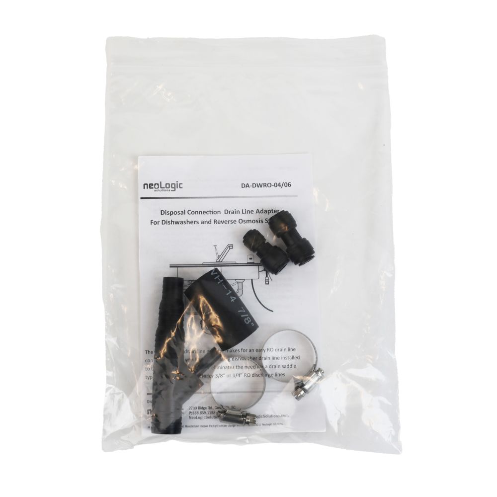 Dishwasher/RO Drain Line Adapter - Universal Fit [ 1/4" and 3/8"]
