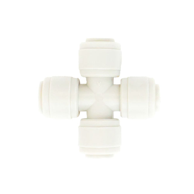 NeoFit - Acetal White Union Cross 1/4" tube