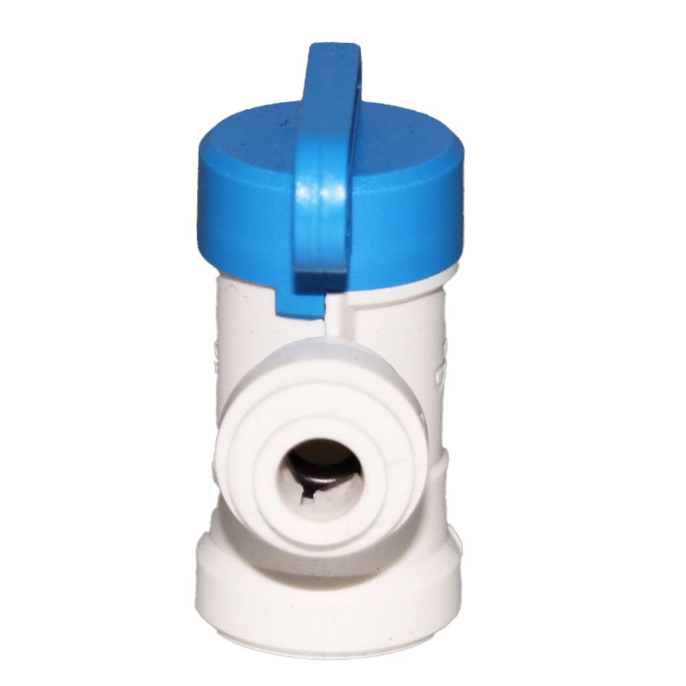 John Guest Shut-Off Valve-Polypro Elbow NPTF - 1/4 x 1/4 NPTF
