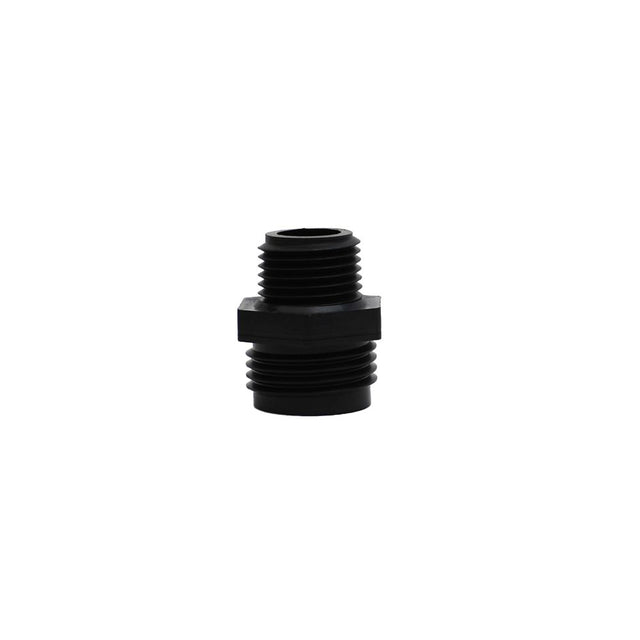Male Garden Hose Adapter 3/4 MHT x 1/2 MNPT, Black Polypropylene