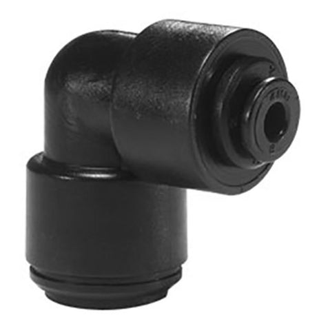 John Guest Reducing Union Elbow BLACK ACETAL - 8mm x 6mm
