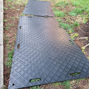 HDPE Ground Protection Mats 4'x8' - Black