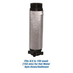 Rusco/Vu-Flow Hot Water Filter Screens for Spin-Down/Sediment Filters - Fits 3/4 in 60 mesh [254 mic] for Hot Water Spin Down/Sediment