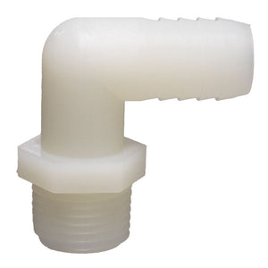 Male Elbow Barb x Male NPT - 1/2" HB x 3/4" MNPT
