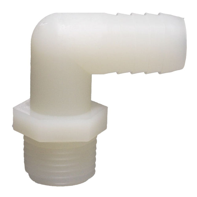 Male Elbow Barb x Male NPT - 1/2" HB x 3/4" MNPT