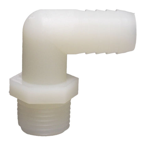 Male Elbow Barb x Male NPT - 1/2" HB x 3/4" MNPT