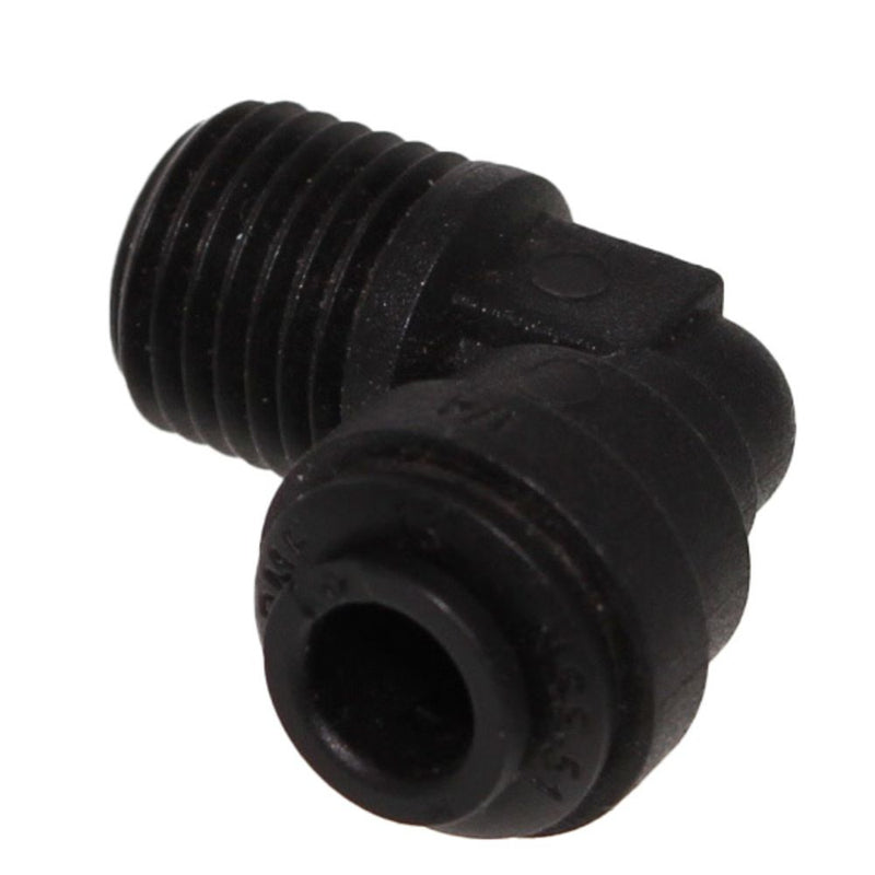 John Guest Fixed Elbow NPTF Black Polypropylene - 1/4 x 1/4 NPTF