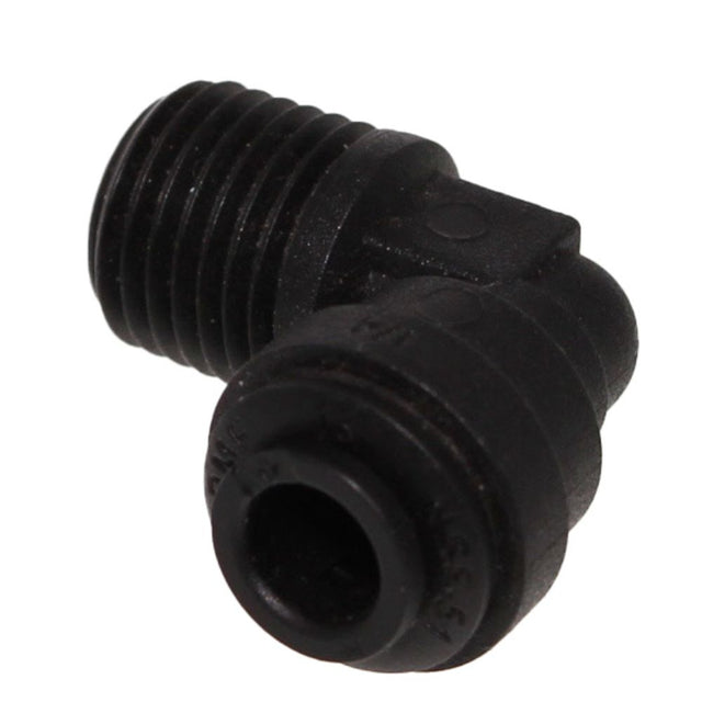 John Guest Fixed Elbow NPTF Black Polypropylene - 1/4 x 1/4 NPTF