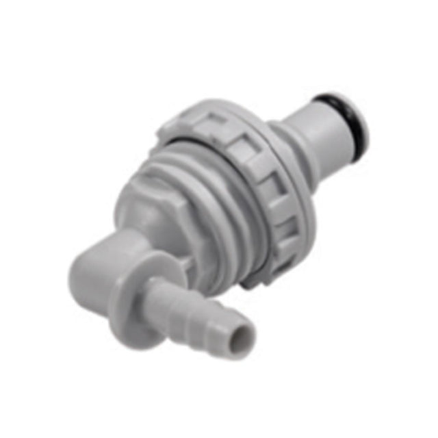 NS4D43006 Valved Panel Mount Elbow Hose Barb Coupling Insert 3/8 ID Barb