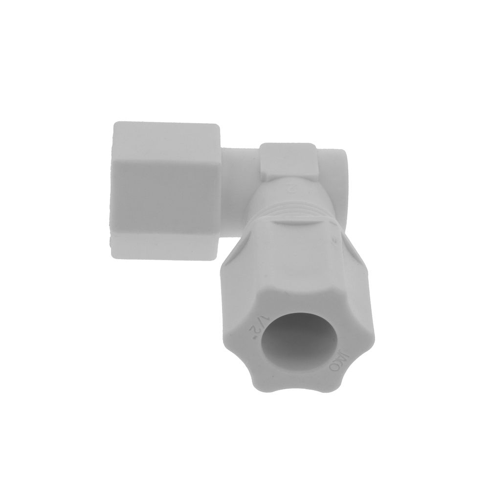 JACO 45-8-8-P-O Polypropylene Female Elbow 1/2 OD Tube x 1/2 FPT