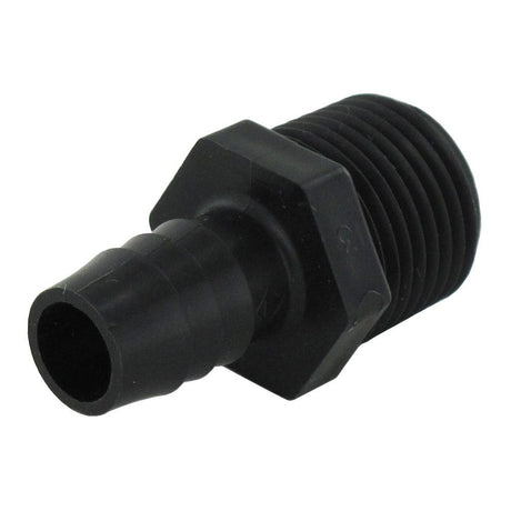 Male Barb Connector Polypropylene - 1/2 ID Barb x 1/2 MNPT Black