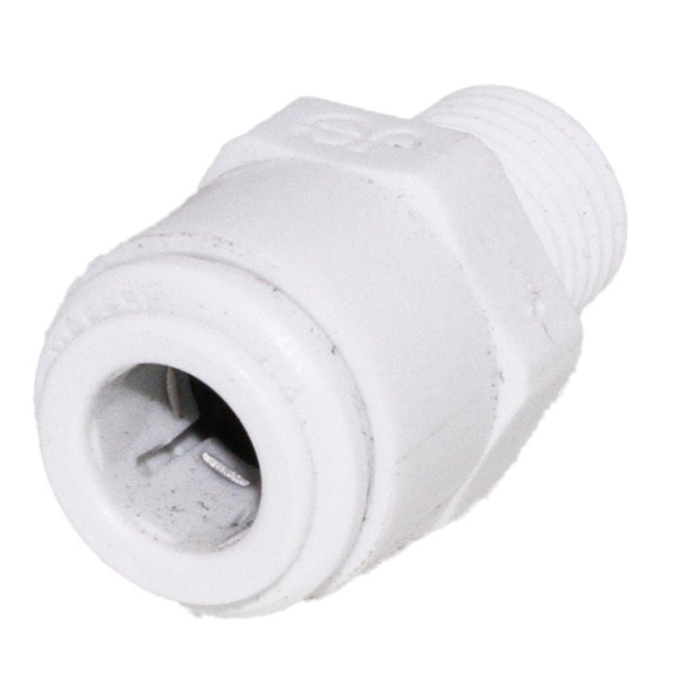 John Guest - White Acetal Male Connector - 3/8" QC x 1/4" MNPT