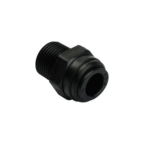 NeoFit - Acetal Black Male Connector- 8mm tube OD x 1/4"BSPT