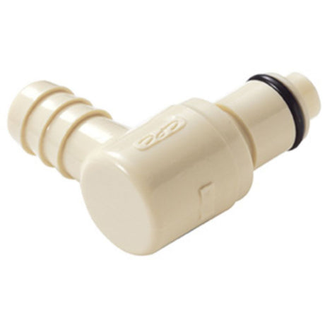 PLCD2300612 Valved Elbow Hose Barb Coupling Insert 3/8 ID Barb
