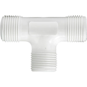 JACO 70-6-P Polypropylene Union Tee 3/8 OD Tube x 3/8 OD Tube x 3/8 OD Tube - Single