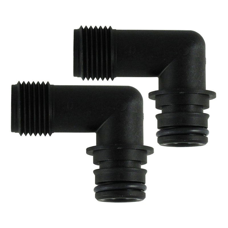 3/4 Quad Port 90 Deg Elbow x 1/2"-14 QEST Male Thread Fittings [Pair]