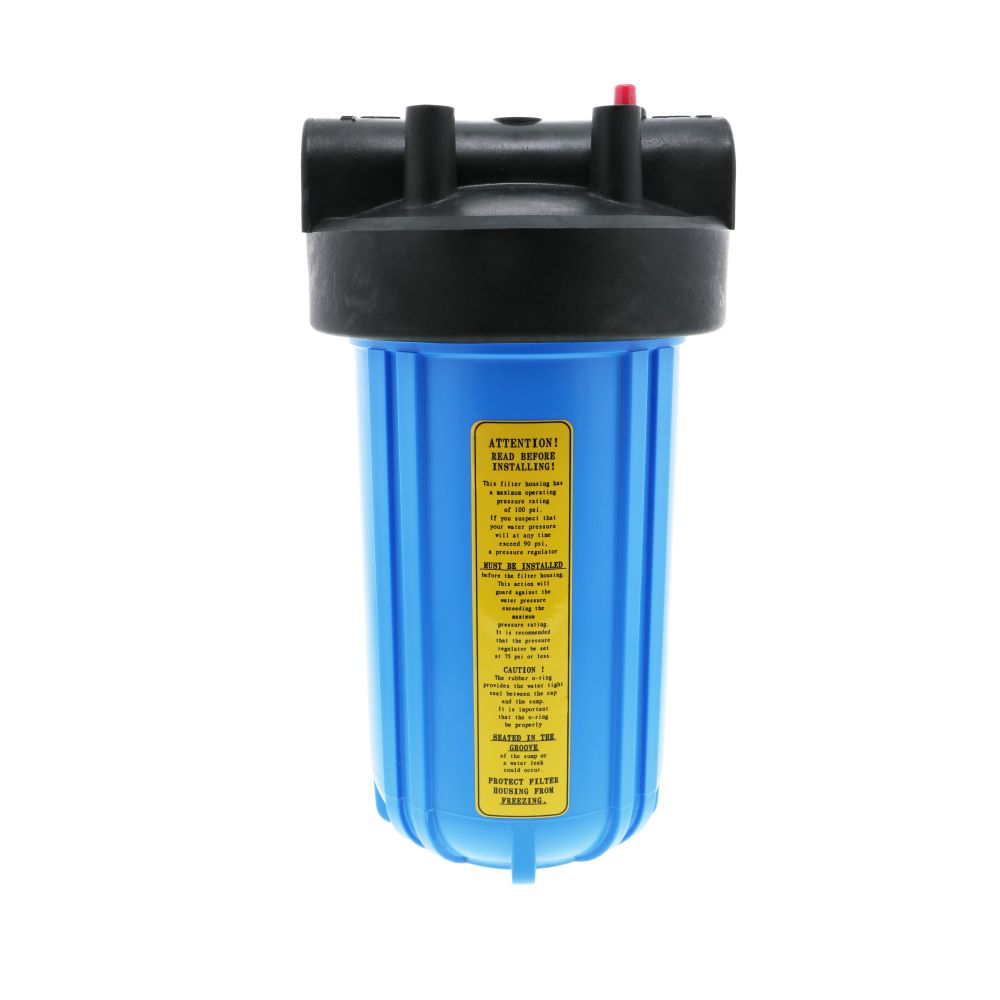 Watts Flowmatic 10" Full Flow Water Filter Housing Black/White W/ PR - 3/4" FPT