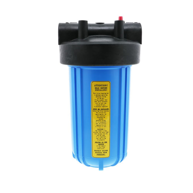 Watts Flowmatic 10" Full Flow Water Filter Housing Black/White W/ PR - 3/4" FPT