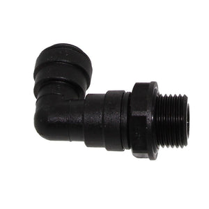John Guest 10mm x 1/2" [BSPT] Acetal Swivel Male Elbow - Black
