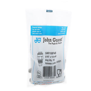 John Guest Superseal Male Connector Flare  - 5/16 Superseal x 1/4 Flare