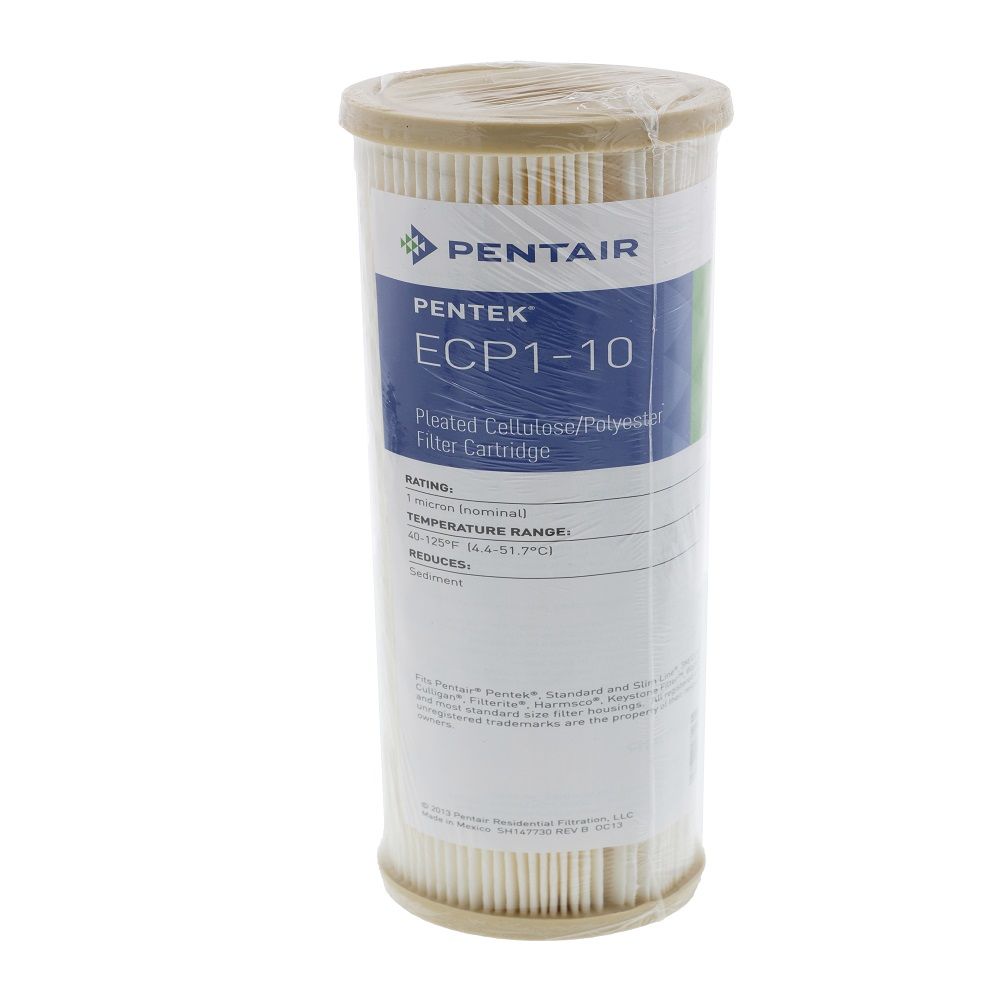 9-3/4" Pentek Pleated Cellulose-Polyester ECP1-10 1 mic Filter