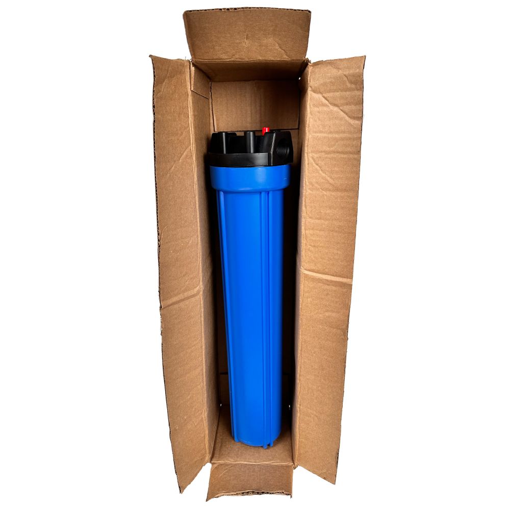 20" Neo-Pure Standard Water Filter Housing Black/Blue with Pressure Relief - 3/4" FPT Open Box