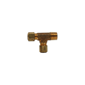 Brass LF Tee Male Run Brass 1/4 Compression x 1/4 MNPT