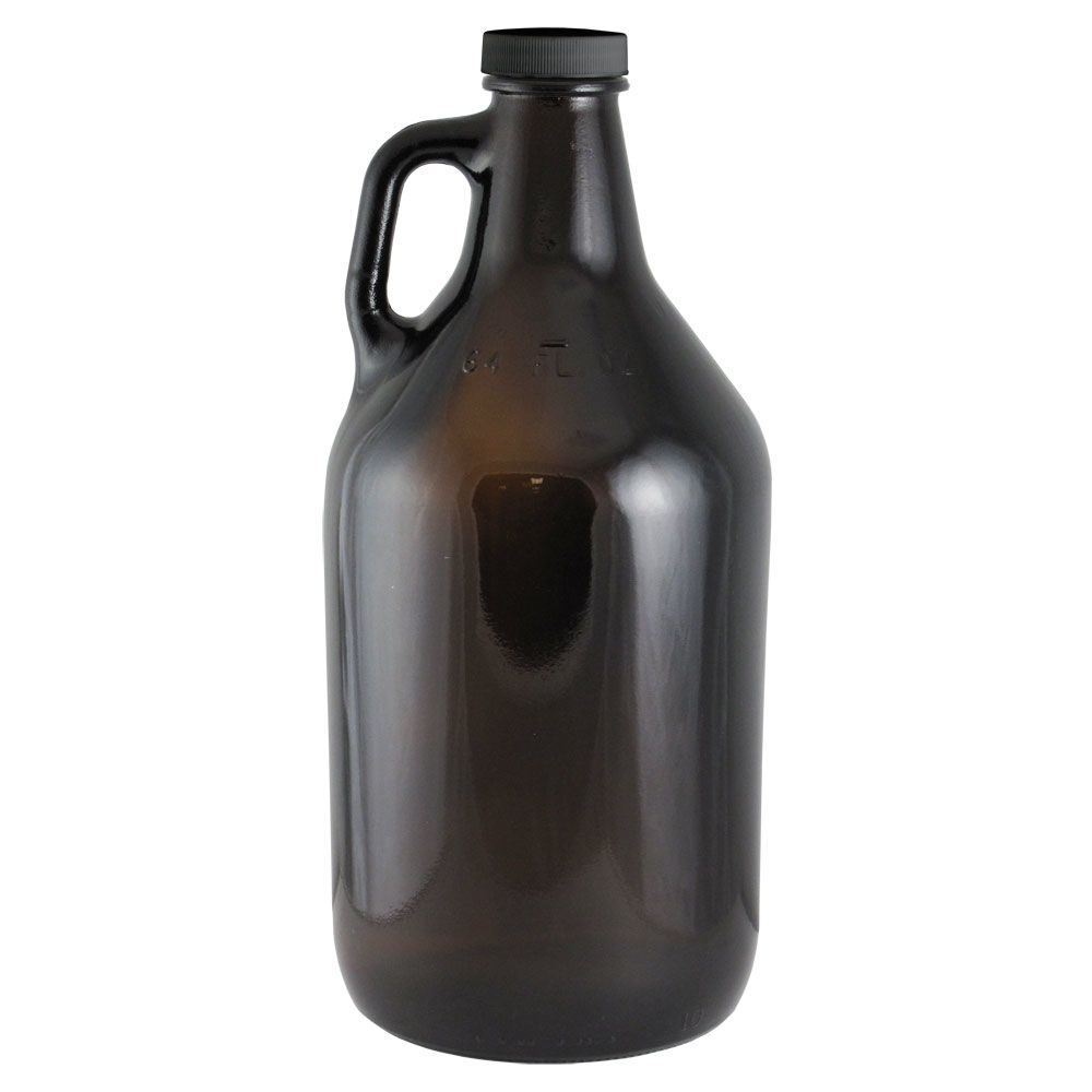 Amber 64oz Glass Beer Growler or Water Bottle With Cap,All Products : American Fashion Style Bags On Sale
