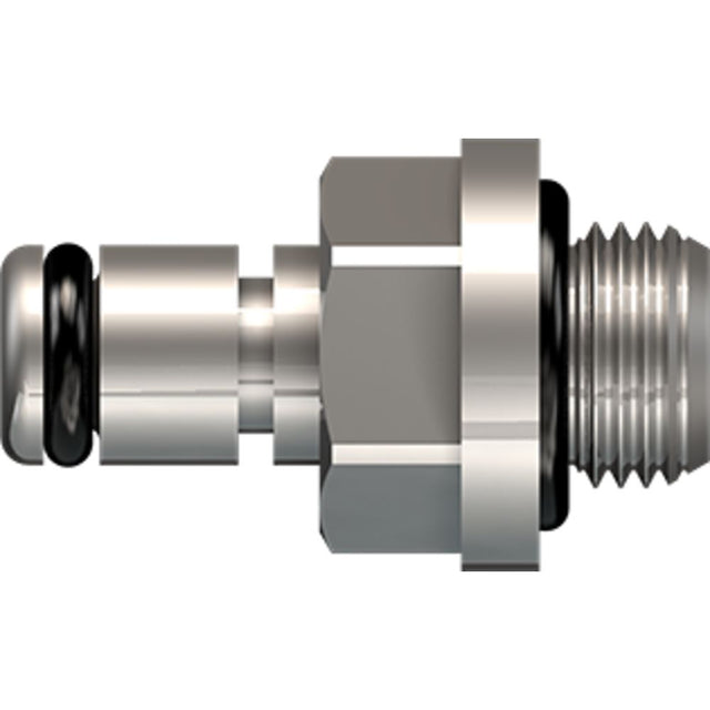 LinkTech 20CB Series Male Thread Male, Non-valved, 1/8" MNPT, Chrome Brass, Buna N