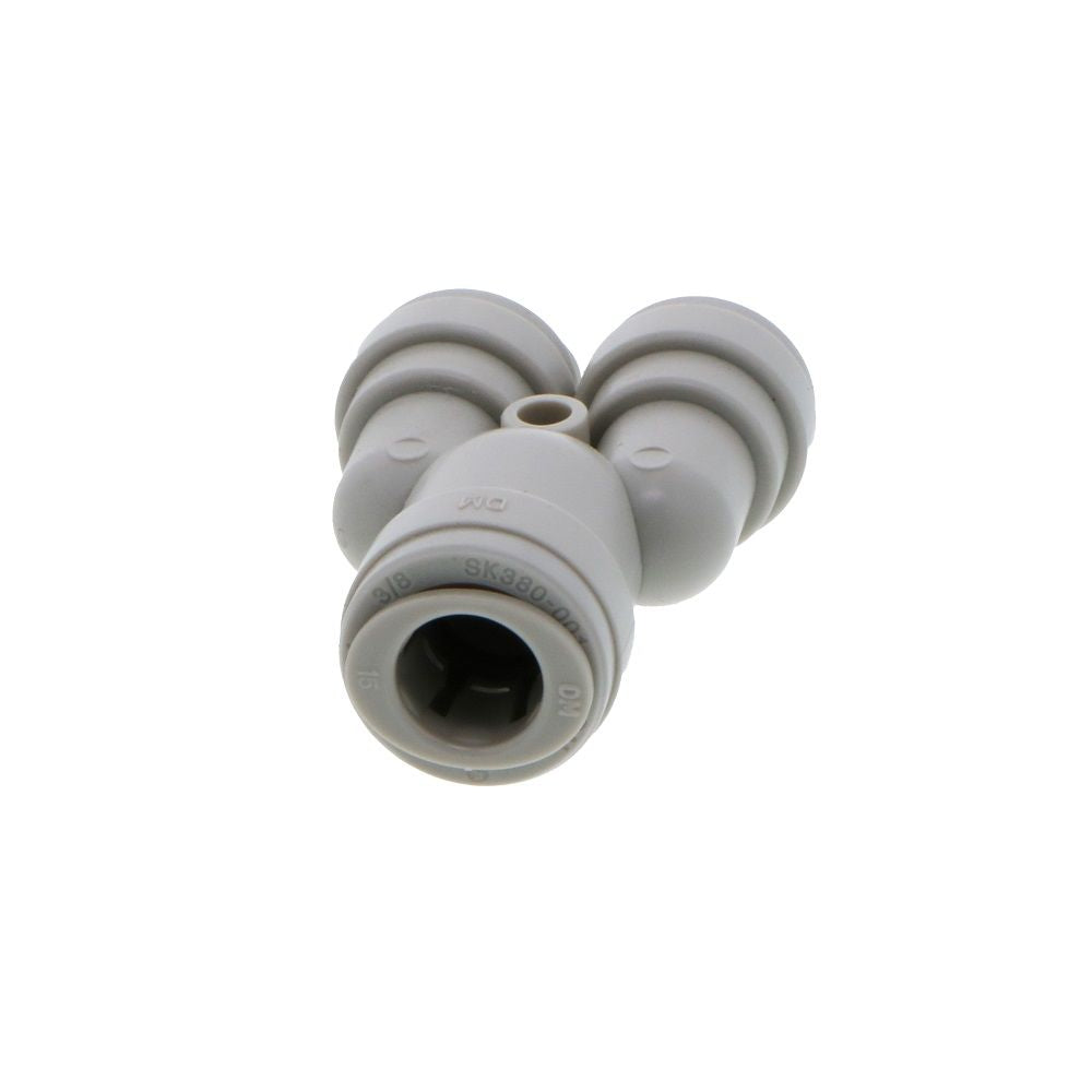 DMfit Two Way Divider - 3/8 Push-in [in] x 5/16 Push-in [out]
