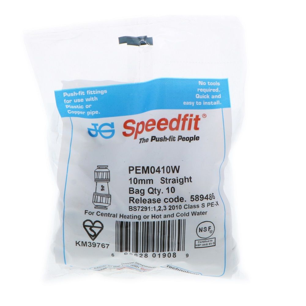 John Guest Union Connector - 10mm