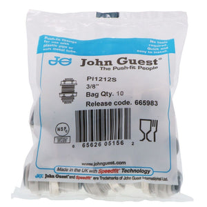 John Guest Bulkhead Union - 3/8 x 3/8