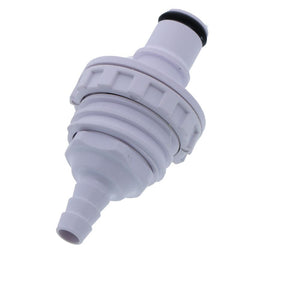 NS4D4200406 ABS Valved Panel Mount Hose Barb Coupling Insert 1/4 ID Barb
