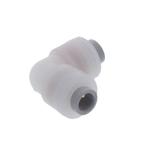 Kynar PVDF Male  Elbow Swivel - 1/4 x 1/8 NPTF