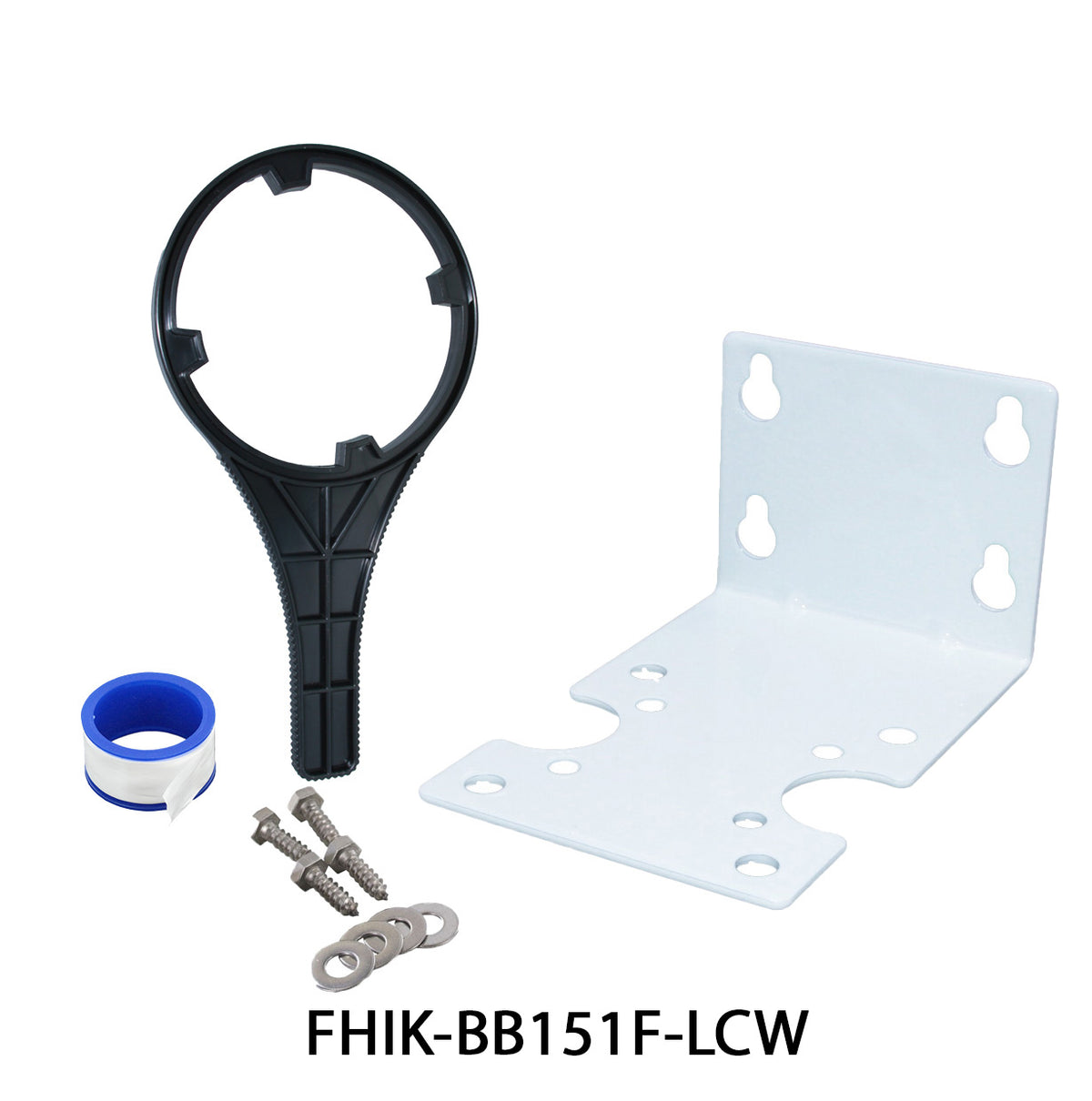 Big Flow Single Housing Install Kit - White Bracket