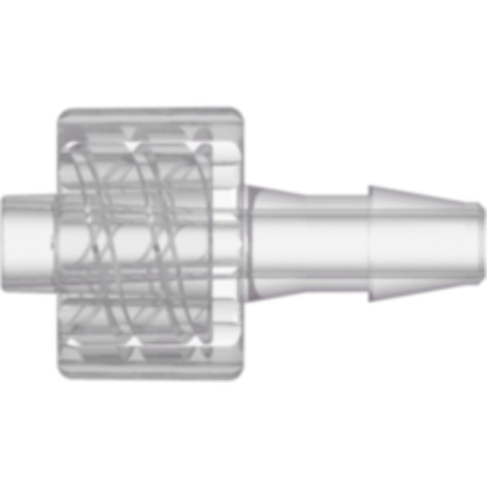 LinkTech Male Luer Integral Lock Ring to 200 Series Barb, 1/8" [3.2 mm] ID Tubing, Natural Kynar PVDF