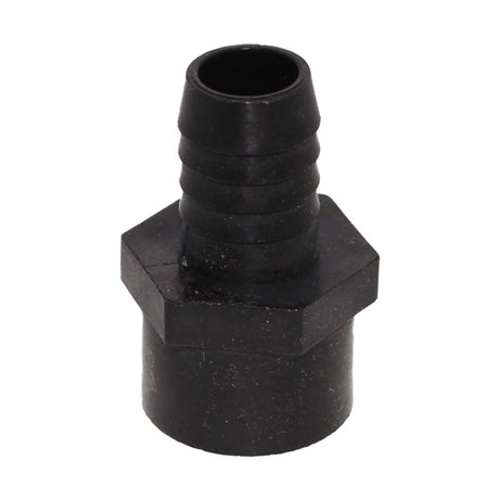 Female Barb Adapter - 5/8 barb x 1/2 FNPT - Black Polypropylene