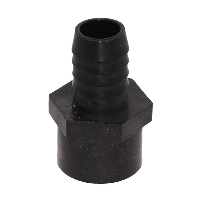Female Barb Adapter - 5/8 barb x 1/2 FNPT - Black Polypropylene