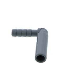John Guest Stem Elbow Barb Connector  - 3/8 OD Stem x 1/4 ID Barb