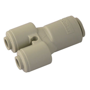 Parker A6WY4-MG True Seal Push-to-Connect Y Union - 3/8 QC x 1/4 QC
