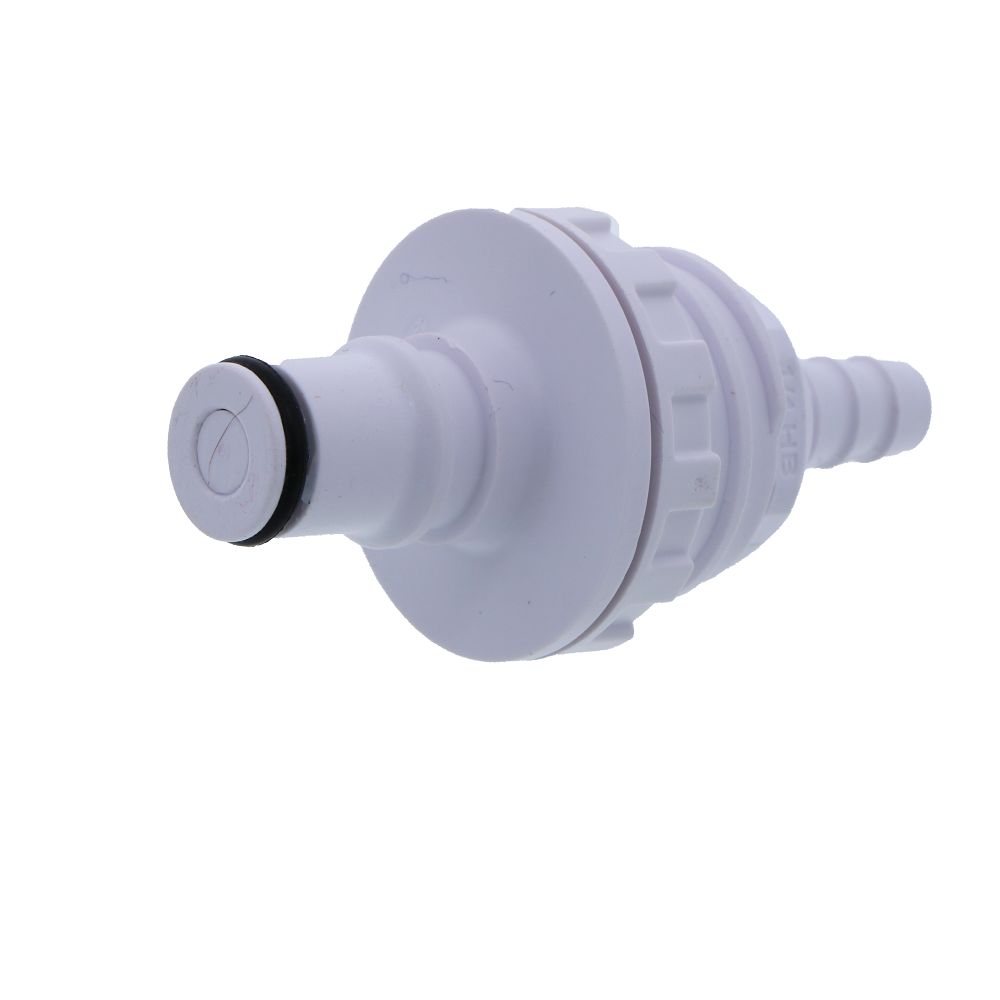 NS4D4200406 ABS Valved Panel Mount Hose Barb Coupling Insert 1/4 ID Barb