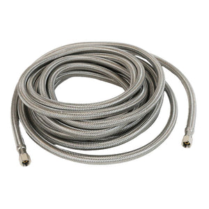 Braided Stainless Steel Hose 304 1/4" COMP x 1/4" COMP 300" Length