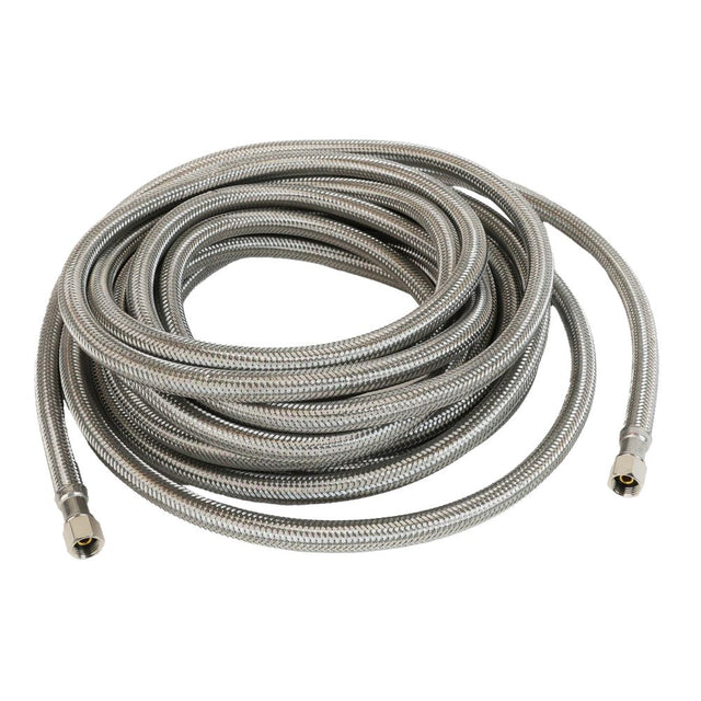 Braided Stainless Steel Hose 304 1/4" COMP x 1/4" COMP 300" Length