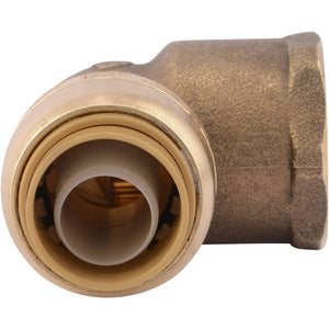 SharkBite® U308LF Lead-Free Brass Push-to-Connect Female Elbow - 1/2" x 1/2" FPT