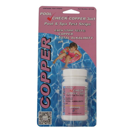 Copper, pH, Total Alkalinity Test Strips [50 strips per bottle]
