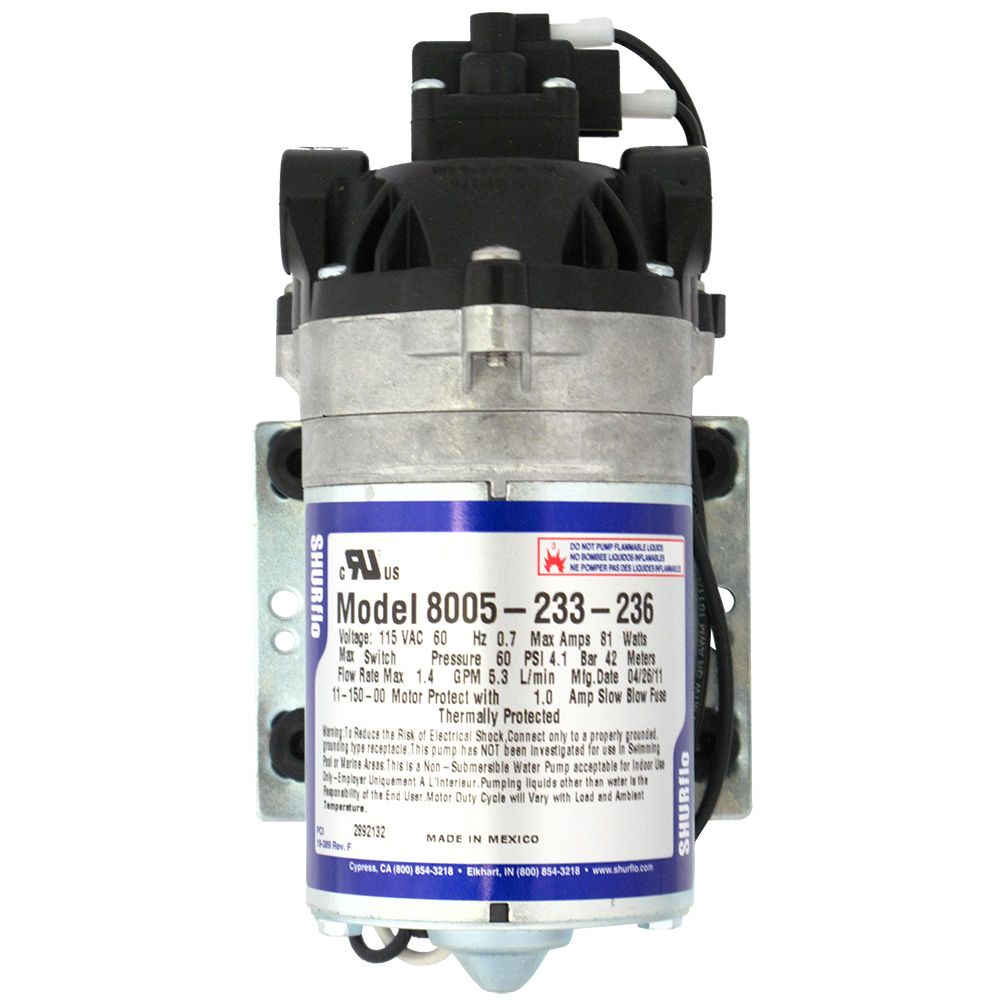 SHURflo 8005-233-236 Demand Pump 1.5 gpm 60 psi 115VAC